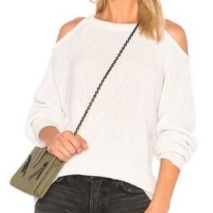 IRO Lineisy Ivory Cold Shoulder Alpaca & Merino Wool Sweater - Size M